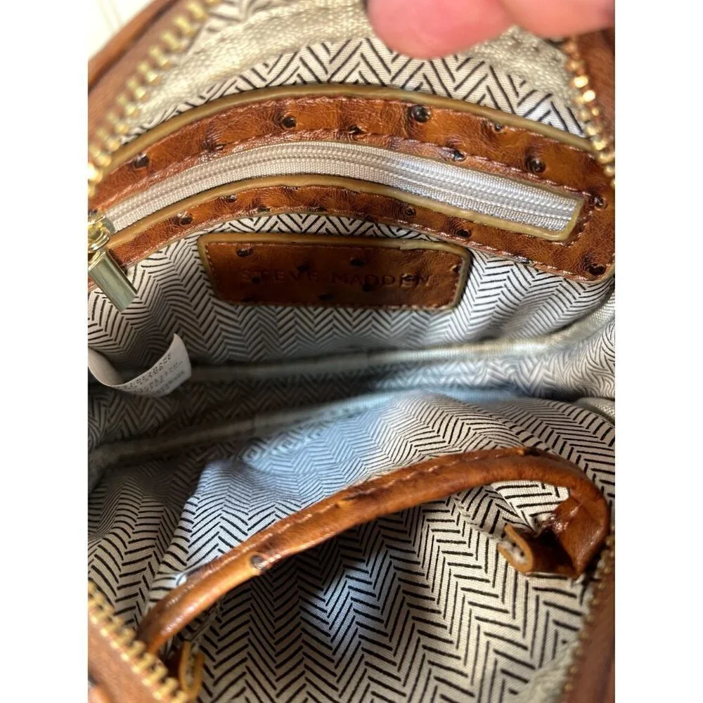 STEVE Madden ostrich print crossbody bag